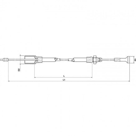 Bremsseil AL-KO, HL 1320 mm, Glocke Ø 26 mm/Nippel-B&B Shop - 2000 Stockerau