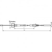 Bremsseil Knott, HL 1230 mm, Glocke Ø 22 mm/M8, passend für Nieper, Schlegl SKB9-18-B&B Shop - 2000 Stockerau