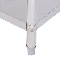 Edelstahl Tisch Arbeitstisch Edelstahltisch Aufkantung 120x60x85 cm, Werkstatt-Tisch-B&B Shop - 2000 Stockerau