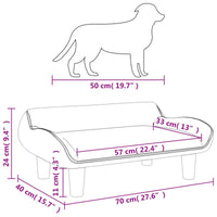 Hundebett Braun 70X40X24 Cm Samt-B&B Shop - 2000 Stockerau