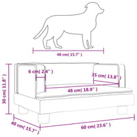 Hundebett Creme 60X40X30 Cm Kunstleder-B&B Shop - 2000 Stockerau