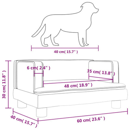 Hundebett Creme 60X40X30 Cm Kunstleder-B&B Shop - 2000 Stockerau