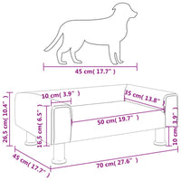 Hundebett Creme 70X45X26,5 Cm Samt 70 x 45 x 26.5 cm-B&B Shop - 2000 Stockerau