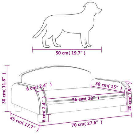 Hundebett Creme 70X45X30 Cm Stoff-B&B Shop - 2000 Stockerau
