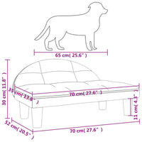 Hundebett Dunkelgrau 70X52X30 Cm Samt-B&B Shop - 2000 Stockerau