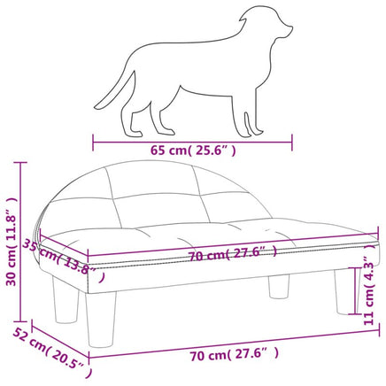 Hundebett Dunkelgrau 70X52X30 Cm Samt-B&B Shop - 2000 Stockerau