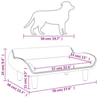 Hundebett Hellgrau 70X40X24 Cm Stoff-B&B Shop - 2000 Stockerau