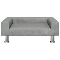Hundebett Hellgrau 70X45X26,5 Cm Samt-B&B Shop - 2000 Stockerau