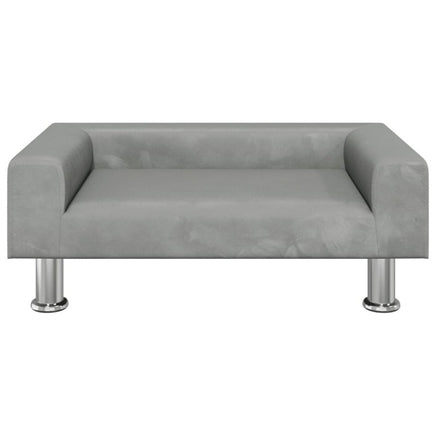Hundebett Hellgrau 70X45X26,5 Cm Samt-B&B Shop - 2000 Stockerau