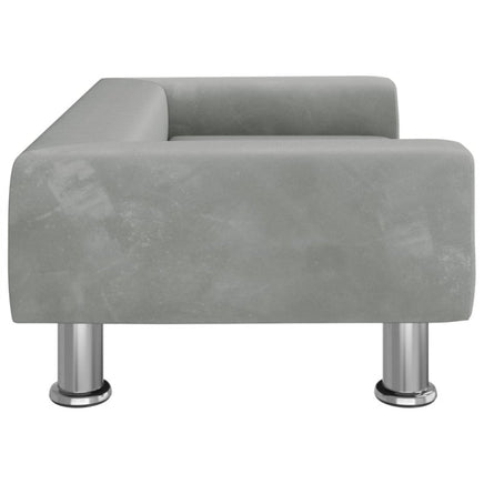 Hundebett Hellgrau 70X45X26,5 Cm Samt-B&B Shop - 2000 Stockerau