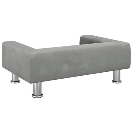 Hundebett Hellgrau 70X45X26,5 Cm Samt-B&B Shop - 2000 Stockerau