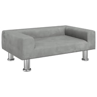 Hundebett Hellgrau 70X45X26,5 Cm Samt-B&B Shop - 2000 Stockerau