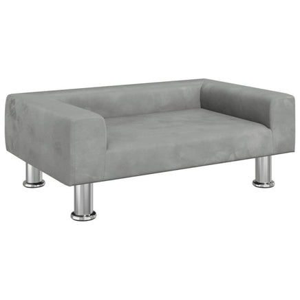Hundebett Hellgrau 70X45X26,5 Cm Samt-B&B Shop - 2000 Stockerau