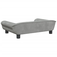 Hundebett Hellgrau 70X48X22 Cm Samt-B&B Shop - 2000 Stockerau