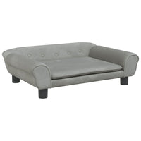 Hundebett Hellgrau 70X48X22 Cm Samt-B&B Shop - 2000 Stockerau
