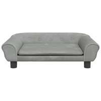 Hundebett Hellgrau 70X48X22 Cm Samt-B&B Shop - 2000 Stockerau