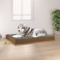 Hundebett Honigbraun 101,5X74X9 Cm Massivholz Kiefer-B&B Shop - 2000 Stockerau