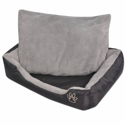 Hundebett Mit Gepolstertem Kissen Größe Xl Schwarz-B&B Shop - 2000 Stockerau
