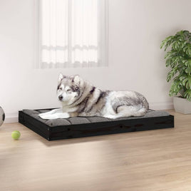 Hundebett Schwarz 101,5X74X9 Cm Massivholz Kiefer-B&B Shop - 2000 Stockerau