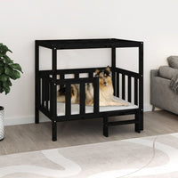 Hundebett Schwarz 105,5X83,5X100 Cm Massivholz Kiefer-B&B Shop - 2000 Stockerau