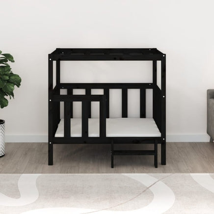 Hundebett Schwarz 105,5X83,5X100 Cm Massivholz Kiefer-B&B Shop - 2000 Stockerau