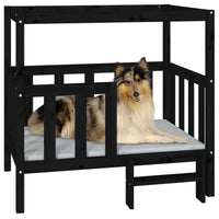 Hundebett Schwarz 105,5X83,5X100 Cm Massivholz Kiefer-B&B Shop - 2000 Stockerau