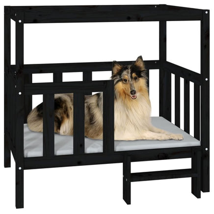 Hundebett Schwarz 105,5X83,5X100 Cm Massivholz Kiefer-B&B Shop - 2000 Stockerau
