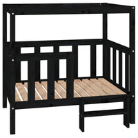 Hundebett Schwarz 105,5X83,5X100 Cm Massivholz Kiefer-B&B Shop - 2000 Stockerau