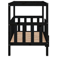 Hundebett Schwarz 105,5X83,5X100 Cm Massivholz Kiefer-B&B Shop - 2000 Stockerau