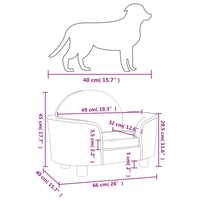 Hundebett Schwarz 66X40X45 Cm Samt-B&B Shop - 2000 Stockerau