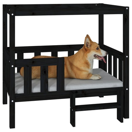 Hundebett Schwarz 95,5X73,5X90 Cm Massivholz Kiefer-B&B Shop - 2000 Stockerau