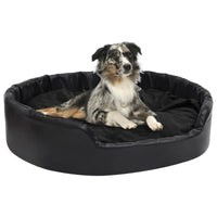 Hundebett Schwarz 99X89X21 Cm Plüsch Und Kunstleder 99 x 89 x 21 cm-B&B Shop - 2000 Stockerau