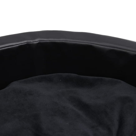 Hundebett Schwarz 99X89X21 Cm Plüsch Und Kunstleder 99 x 89 x 21 cm-B&B Shop - 2000 Stockerau