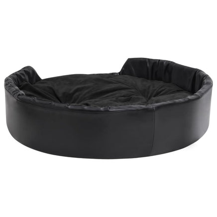 Hundebett Schwarz 99X89X21 Cm Plüsch Und Kunstleder 99 x 89 x 21 cm-B&B Shop - 2000 Stockerau