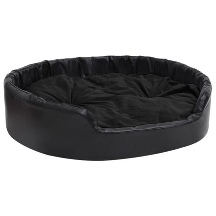 Hundebett Schwarz 99X89X21 Cm Plüsch Und Kunstleder 99 x 89 x 21 cm-B&B Shop - 2000 Stockerau
