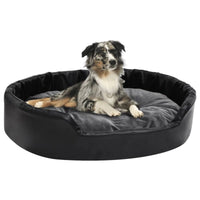 Hundebett Schwarz-Dunkelgrau 90X79X20 Cm Plüsch Und Kunstleder-B&B Shop - 2000 Stockerau