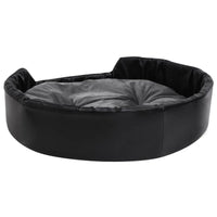 Hundebett Schwarz-Dunkelgrau 90X79X20 Cm Plüsch Und Kunstleder-B&B Shop - 2000 Stockerau
