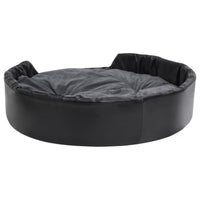 Hundebett Schwarz-Dunkelgrau 99X89X21 Cm Plüsch Und Kunstleder-B&B Shop - 2000 Stockerau