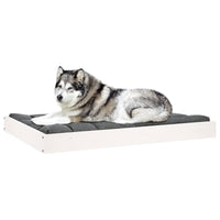 Hundebett Weiß 101,5X74X9 Cm Massivholz Kiefer-B&B Shop - 2000 Stockerau