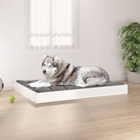 Hundebett Weiß 101,5X74X9 Cm Massivholz Kiefer-B&B Shop - 2000 Stockerau