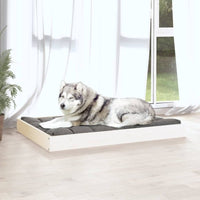 Hundebett Weiß 101,5X74X9 Cm Massivholz Kiefer-B&B Shop - 2000 Stockerau