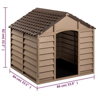 Hundehütte Braun 86X84X82 Cm Polypropylen-B&B Shop - 2000 Stockerau