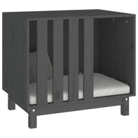 Hundehütte Grau 70X50X62 Cm Massivholz Kiefer-B&B Shop - 2000 Stockerau