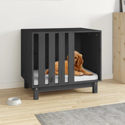 Hundehütte Grau 70X50X62 Cm Massivholz Kiefer-B&B Shop - 2000 Stockerau
