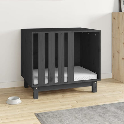 Hundehütte Grau 70X50X62 Cm Massivholz Kiefer-B&B Shop - 2000 Stockerau