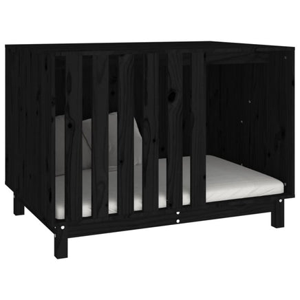 Hundehütte Schwarz 100X70X72 Cm Massivholz Kiefer-B&B Shop - 2000 Stockerau