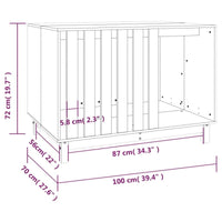 Hundehütte Schwarz 100X70X72 Cm Massivholz Kiefer-B&B Shop - 2000 Stockerau