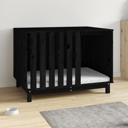 Hundehütte Schwarz 100X70X72 Cm Massivholz Kiefer-B&B Shop - 2000 Stockerau
