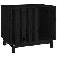 Hundehütte Schwarz 70X50X62 Cm Massivholz Kiefer-B&B Shop - 2000 Stockerau