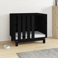 Hundehütte Schwarz 70X50X62 Cm Massivholz Kiefer-B&B Shop - 2000 Stockerau